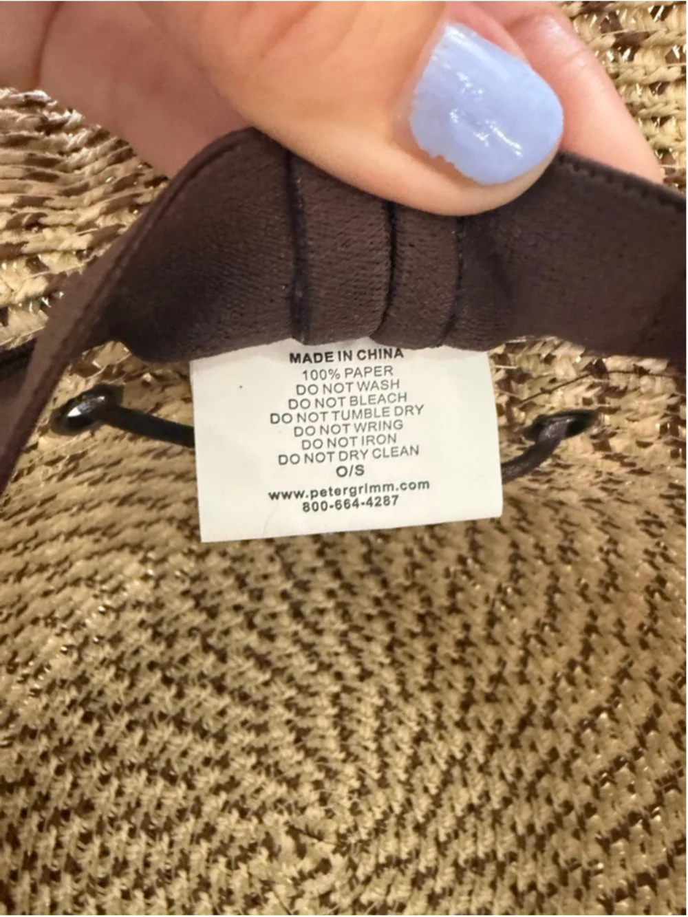 Peter Grimm One Size Beige Brown Straw Sun Hat